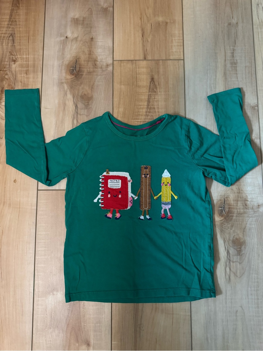 Mini Boden Size 6/7 Long Sleeve Appliqué Shirt
